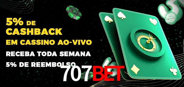 Promoções do cassino ao Vivo 707bet