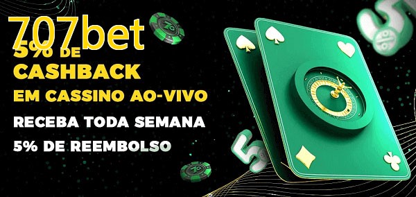 Promoções do cassino ao Vivo 707bet